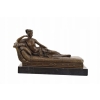 A. Canova - Dama na Szezlongu Figura Rzeźba z Brązu + Marmur - Francja