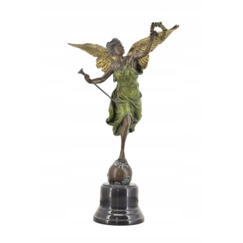 RZEŹBA FIGURA Z BRĄZU - VICTORIA - KOBIETA Z WIEŃCEM BRĄZ - MITOOGIA