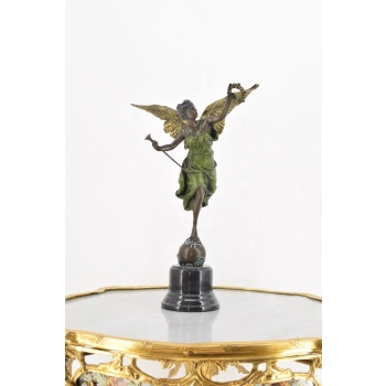 RZEŹBA FIGURA Z BRĄZU - VICTORIA - KOBIETA Z WIEŃCEM BRĄZ - MITOOGIA