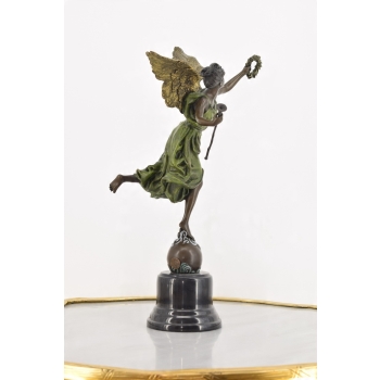 RZEŹBA FIGURA Z BRĄZU - VICTORIA - KOBIETA Z WIEŃCEM BRĄZ - MITOOGIA