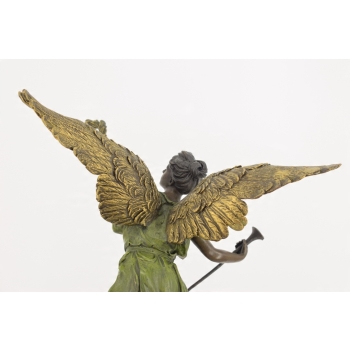 RZEŹBA FIGURA Z BRĄZU - VICTORIA - KOBIETA Z WIEŃCEM BRĄZ - MITOOGIA
