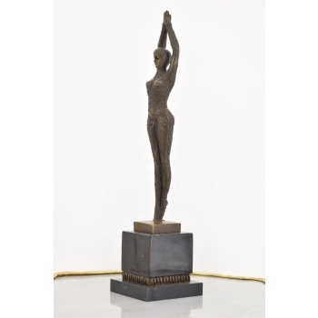 Demetre Chiparus - Orientalna Tancerka - Kobieta Art Deco - Figura z Brązu