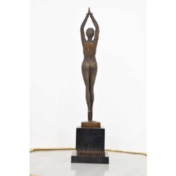 Demetre Chiparus - Orientalna Tancerka - Kobieta Art Deco - Figura z Brązu