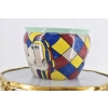 Nowoczesny Modernistyczny Wazon - Misa Porcelana - Abstrakcyjny Kubizm
