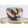 Nowoczesny Modernistyczny Wazon - Misa Porcelana - Abstrakcyjny Kubizm