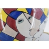 Nowoczesny Modernistyczny Wazon - Misa Porcelana - Abstrakcyjny Kubizm