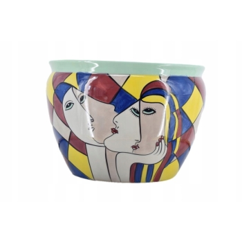 Nowoczesny Modernistyczny Wazon - Misa Porcelana - Abstrakcyjny Kubizm