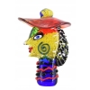 Szkło Murano GLASS - Dama w Kapeluszu - Twarz Figura Rzeźba ze Szkła