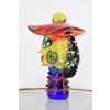 Szkło Murano GLASS - Dama w Kapeluszu - Twarz Figura Rzeźba ze Szkła