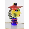 Szkło Murano GLASS - Dama w Kapeluszu - Twarz Figura Rzeźba ze Szkła