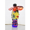 Szkło Murano GLASS - Dama w Kapeluszu - Twarz Figura Rzeźba ze Szkła
