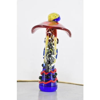 Szkło Murano GLASS - Dama w Kapeluszu - Twarz Figura Rzeźba ze Szkła