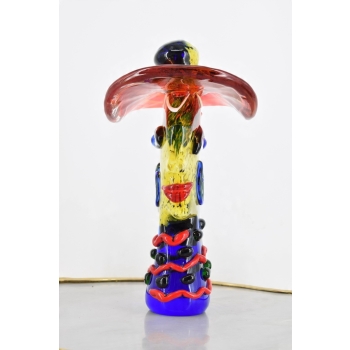 Szkło Murano GLASS - Dama w Kapeluszu - Twarz Figura Rzeźba ze Szkła