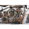 Metalowy Srebrny Motor - Motocykl Model Kolekcjonerski - Vintage Dekoracja