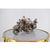 Metalowy Srebrny Motor - Motocykl Model Kolekcjonerski - Vintage Dekoracja