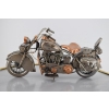 Metalowy Srebrny Motor - Motocykl Model Kolekcjonerski - Vintage Dekoracja