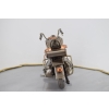 Metalowy Srebrny Motor - Motocykl Model Kolekcjonerski - Vintage Dekoracja