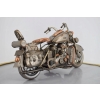 Metalowy Srebrny Motor - Motocykl Model Kolekcjonerski - Vintage Dekoracja