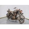 Metalowy Srebrny Motor - Motocykl Model Kolekcjonerski - Vintage Dekoracja