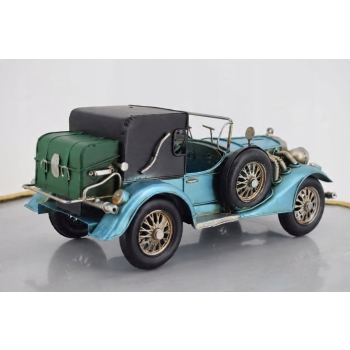 Metalowy Model Samochód - Niebieskie Auto - Kolekcja Vintage Zabytkowy