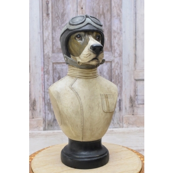 Pies Pilot - Popiersie Psa Pilota - Rzeźba Figura - Dekoracja Prezent