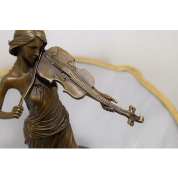 Kobieta ze Skrzypcami - Skrzypaczka - Figura z Brązu - Prezent Dla Muzyka