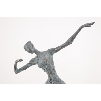 Nowoczesna Rzeźba - Łgarska Kobieta - Tancerka Patyna - Figura Brąz