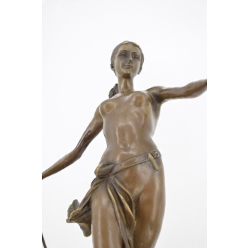 Diana z Włócznią - Bogini Łowów - Mitologia - Figura Rzeźba z Brązu Ozdoba