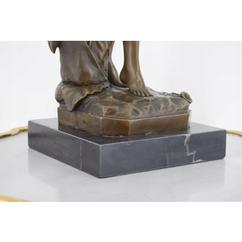 A. Moreau - Kobieta Dziewczyna z Kwiatami - Secesja - Figura Rzeźba z Brązu