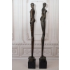 2 x Modernistyczna Figura Rzeźba z Brązu Kobieta i Mężczyzna Akt Abstrakcja