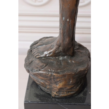 2 x Modernistyczna Figura Rzeźba z Brązu Kobieta i Mężczyzna Akt Abstrakcja