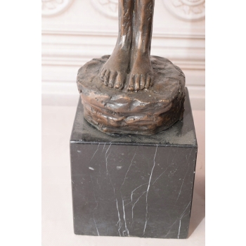 2 x Modernistyczna Figura Rzeźba z Brązu Kobieta i Mężczyzna Akt Abstrakcja