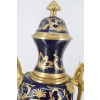 Francuski Zestaw Porcelanowy - Waza Amfora Wazon - Okute Brąz Złocony