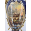 Francuski Zestaw Porcelanowy - Waza Amfora Wazon - Okute Brąz Złocony