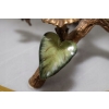 Porcelanowy Świecznik Drzewo - Porcelana + Brąz - Kolorowe Kwiaty Dekoracja