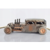 Metalowy Srebrny Model Samochód - Auto Wyścigowe - Prezent Retro