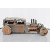 Metalowy Srebrny Model Samochód - Auto Wyścigowe - Prezent Retro