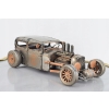 Metalowy Srebrny Model Samochód - Auto Wyścigowe - Prezent Retro