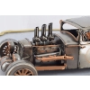 Metalowy Srebrny Model Samochód - Auto Wyścigowe - Prezent Retro