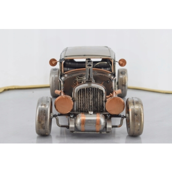 Metalowy Srebrny Model Samochód - Auto Wyścigowe - Prezent Retro