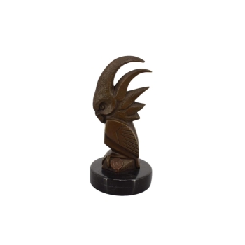 Maskotka Kakadu - Figura Papugi - Papuga Ptak - Rzeźba z Brązu - Mascot