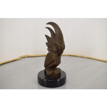 Maskotka Kakadu - Figura Papugi - Papuga Ptak - Rzeźba z Brązu - Mascot