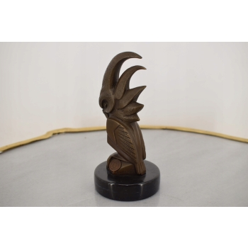 Maskotka Kakadu - Figura Papugi - Papuga Ptak - Rzeźba z Brązu - Mascot