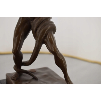 Atleta Walczący z Pytonem - Walka z Wężem - Figura Rzeźba z Brązu Ozdoba