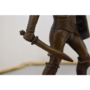 Spartakus - Spartański Wojownik - Gladiator - Figura Rzeźba z Brązu Prezent
