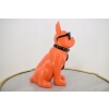 Figura Kolorowego Psa - Buldog - Pomarańczowy Pies Graffiti Dekoracja Dom