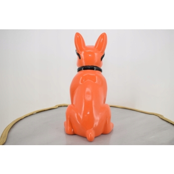Figura Kolorowego Psa - Buldog - Pomarańczowy Pies Graffiti Dekoracja Dom