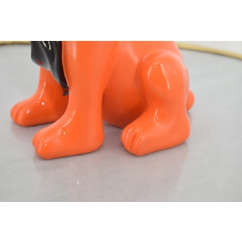 Figura Kolorowego Psa - Buldog - Pomarańczowy Pies Graffiti Dekoracja Dom
