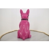 Figura Kolorowego Psa - Buldog - Różowy Pies - Graffiti - Dekoracja Dom