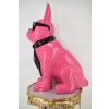 Ogromna Figura Ogrodowa - Różowy Pies - Buldog - Kolorowy Pies - Dom Ozdoba